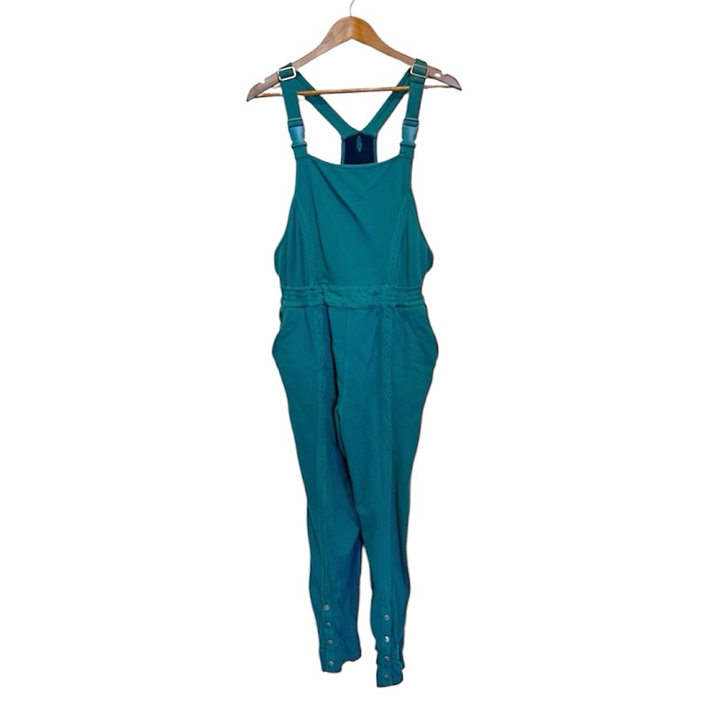 Free People Teal Green Adjustable Strap Jumpsuit